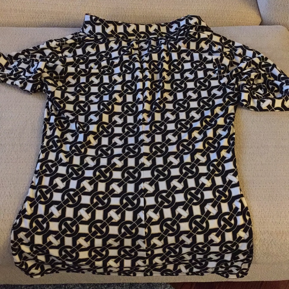 Beautifully Patterned Collared Blouse - image 3